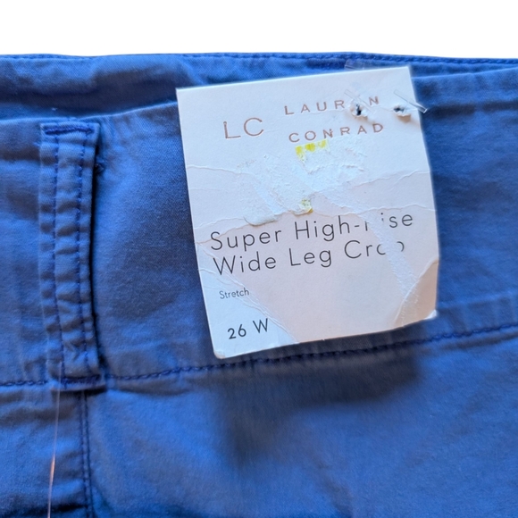 LC Lauren Conrad Super High Rise Wide Leg Crop Pants NWT - Picture 4 of 16